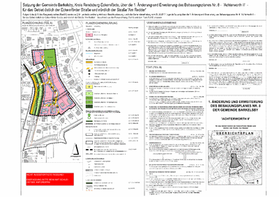 B-Plan Nr. 8 "Achterworth II" - 1. Änderung und Erweiterung